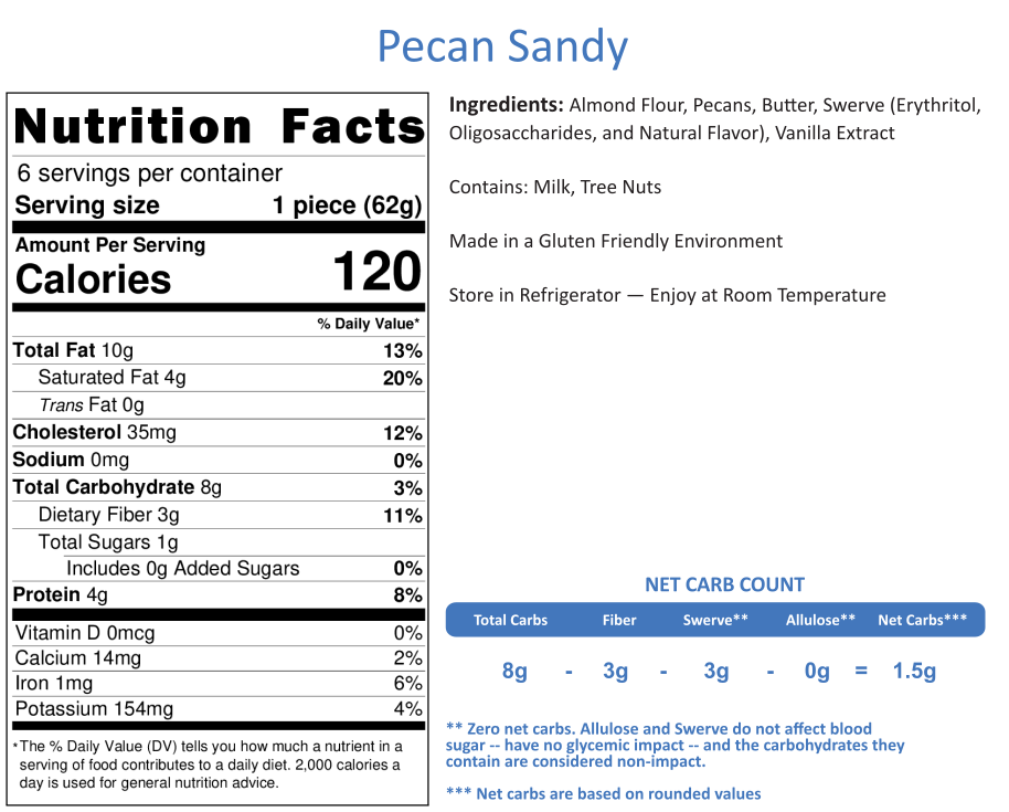 Southern Pecan Sandies Cookies (6 Per Order) -- Just Baked Last Chance ON SALE!