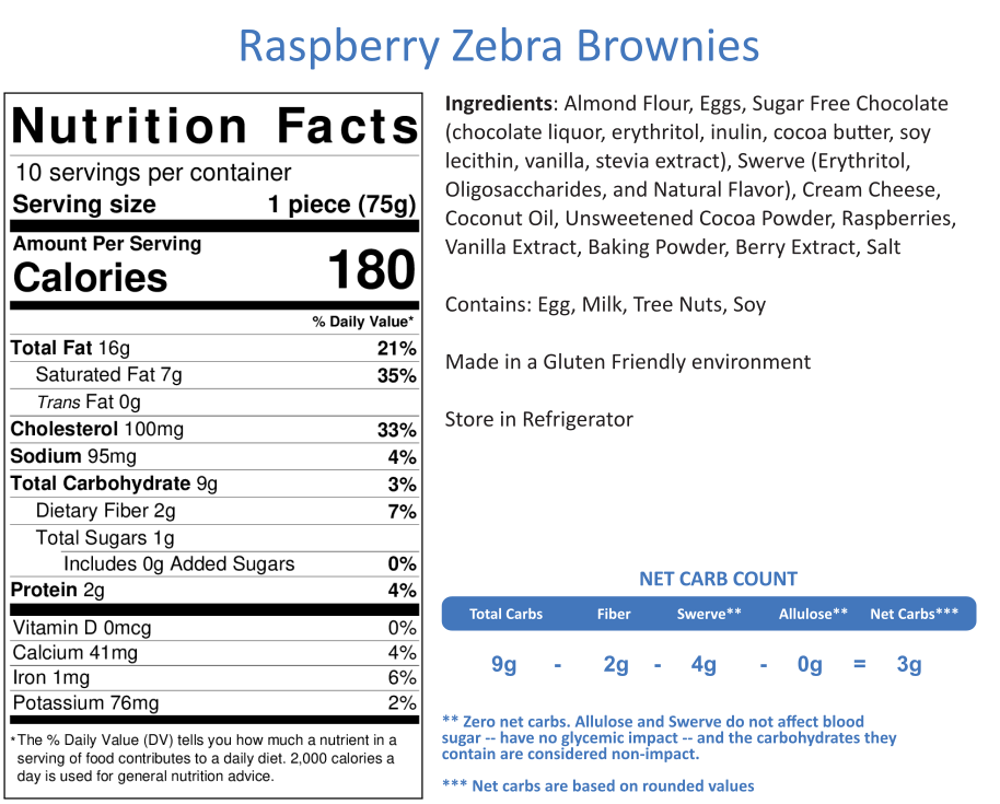 Raspberry Zebra Brownies (8x8 Square)