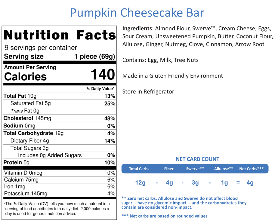 Pumpkin Cheesecake Bars