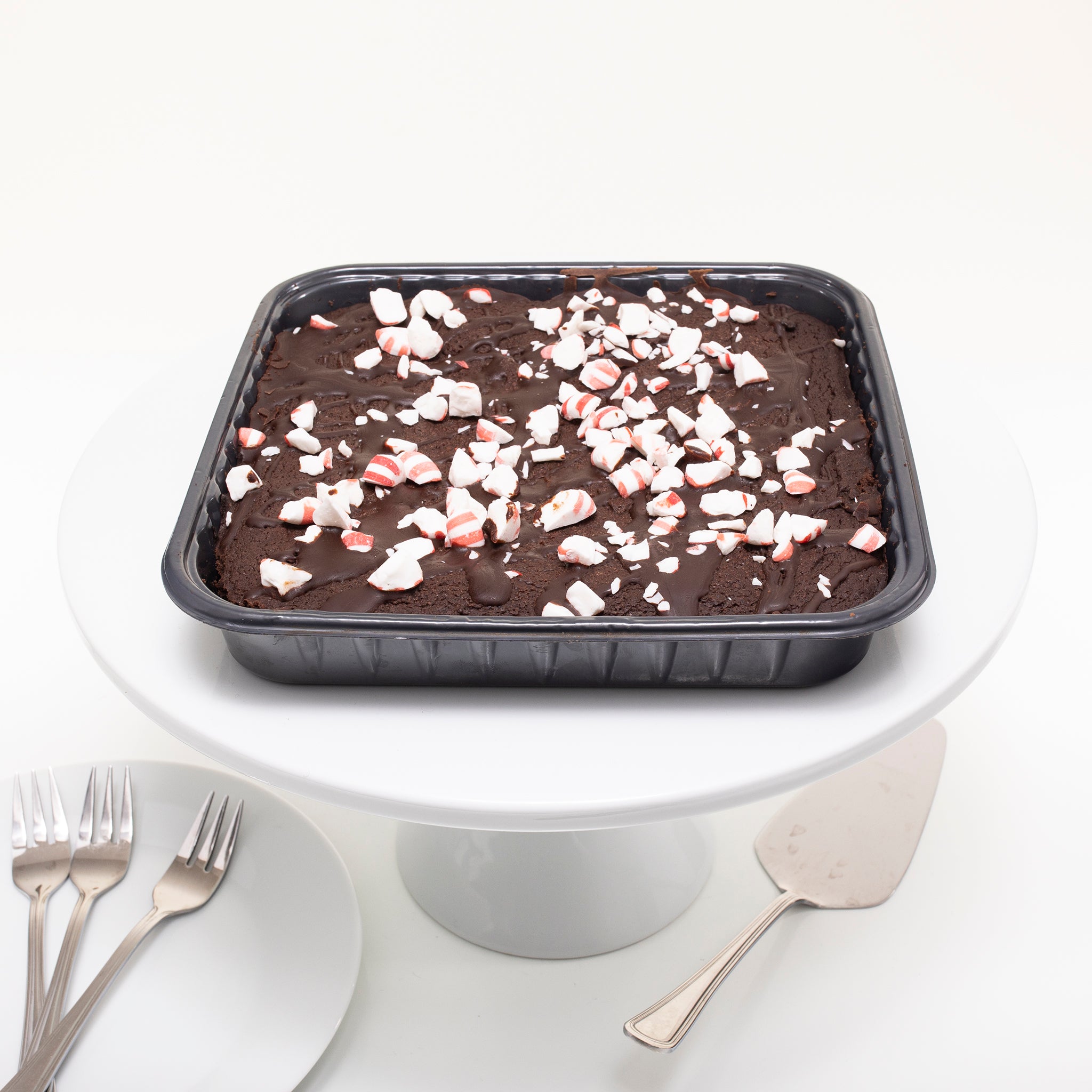 Dark Chocolate Peppermint Brownie -- 9 servings