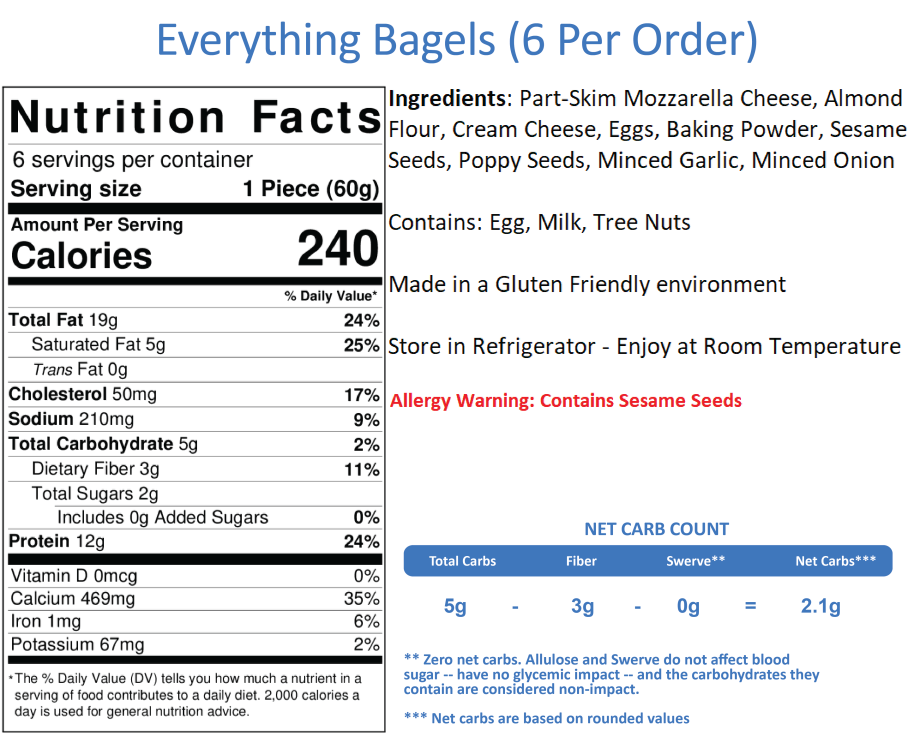 Everything Bagels (6 per Order)