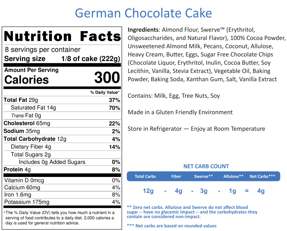 German Chocolate Cake -- 3 rich layers!