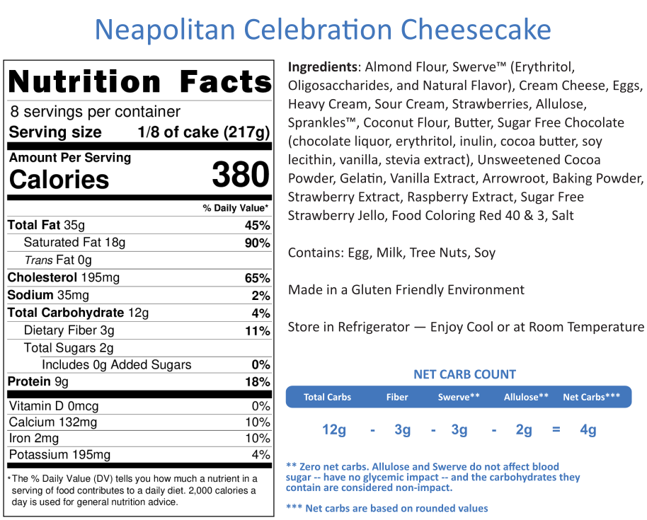 Neapolitan Celebration Cake -- Fresh rich flavors for any celebration!