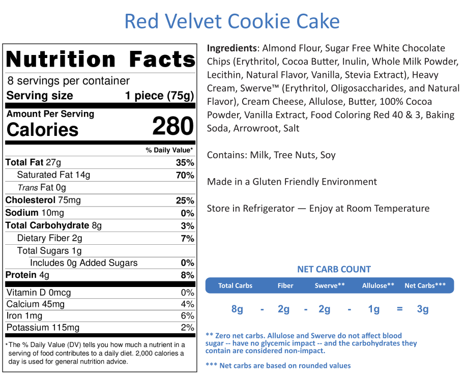 Red Velvet Cookie Heart Cake -- 9" Last Chance BOGO -- Buy One/Add One on Us!