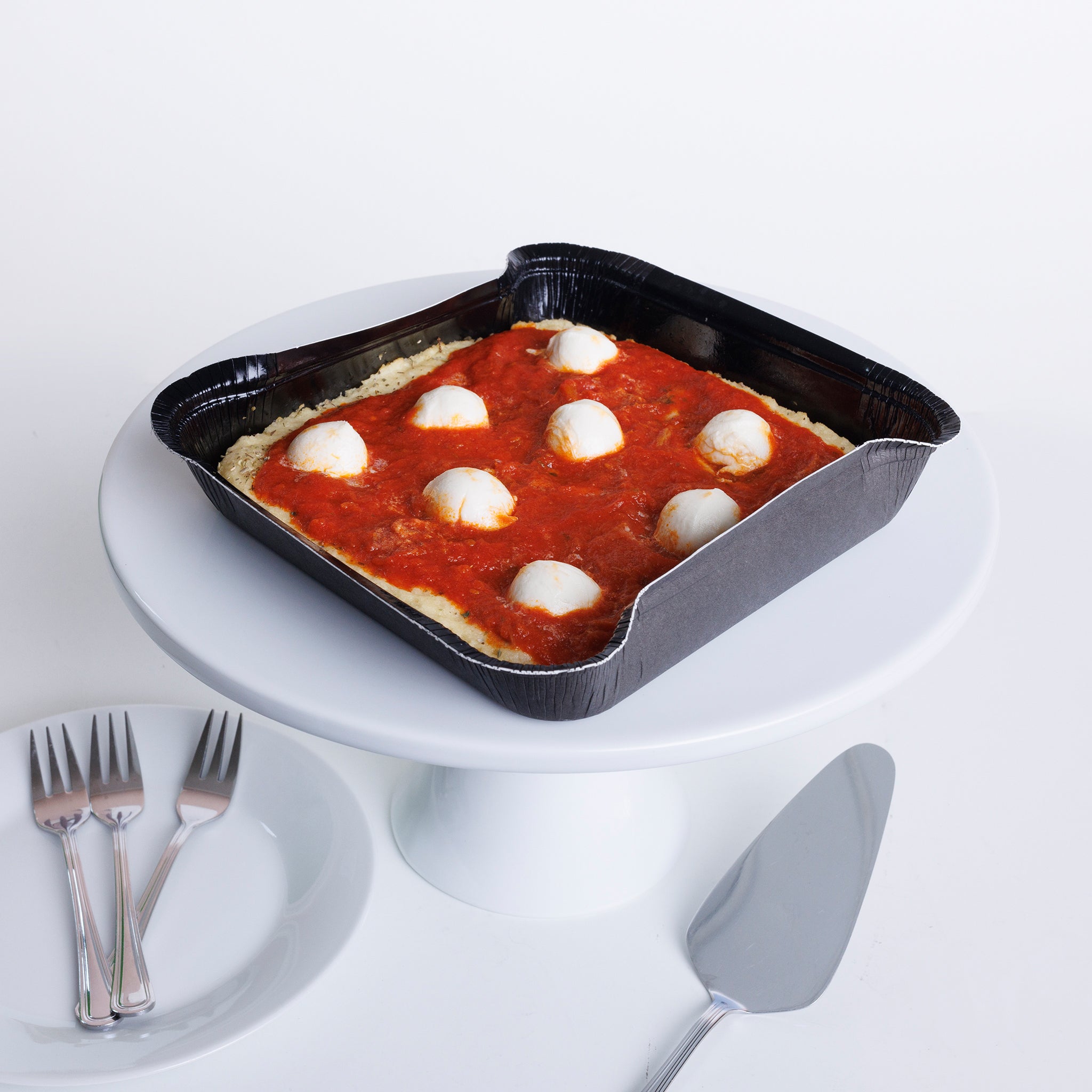 Margherita Sicilian Style Pizza -- 8x8 Square