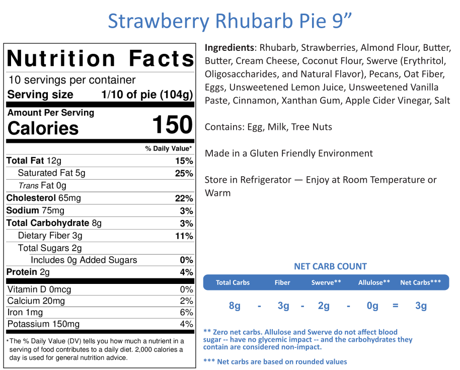 Strawberry Rhubarb Pie 9"