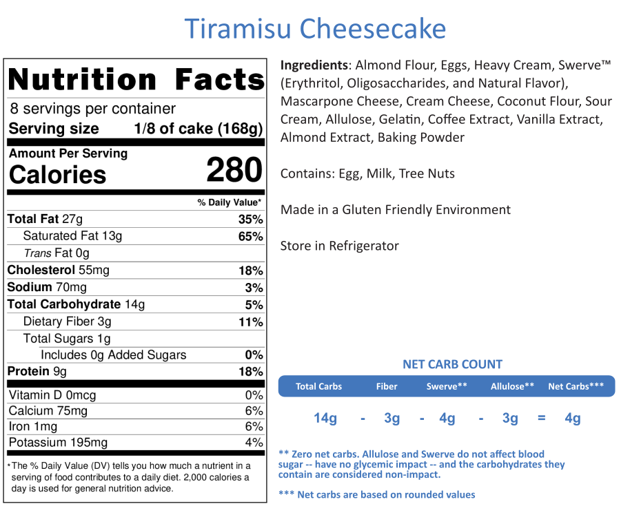 Tiramisu Cheesecake -- Best selling cheesecake